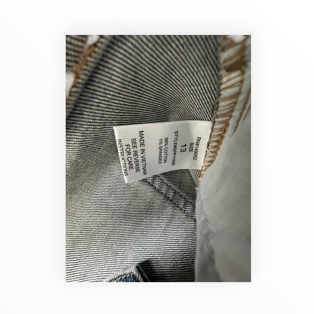 Fashion Nova Jeans Womens 13 Blue Make The Rules Straight Leg Stretch Raw Hem - Picture 6 of 13